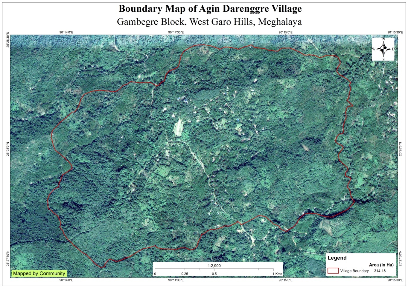 E:\Village Report 2021\Agin Darenggre 2021\Agin Darenggre Village Boundary.jpg
